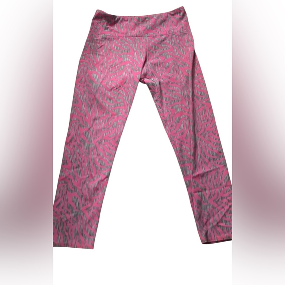 Onezie Pink and Grey Zebra Stripe Leggings Size Women’s XS